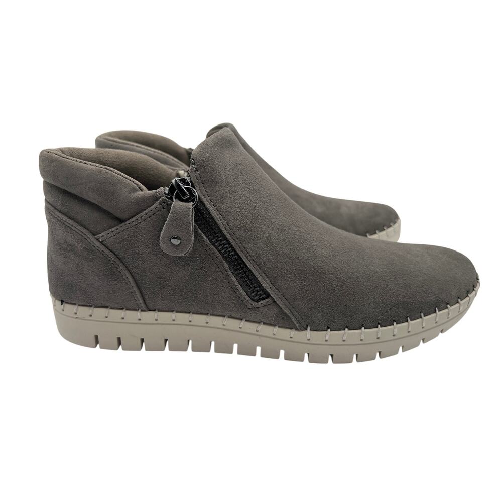 BELLA VITA WOMENS CAMBERLY ATHLEISURE BOOTIE GRAY SUEDE LEATHER 8M NEW